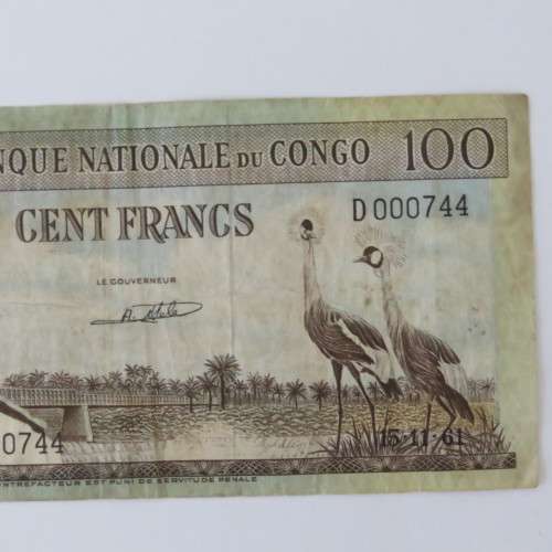 Congo 15-11-1961 Banknote 100 Francs
