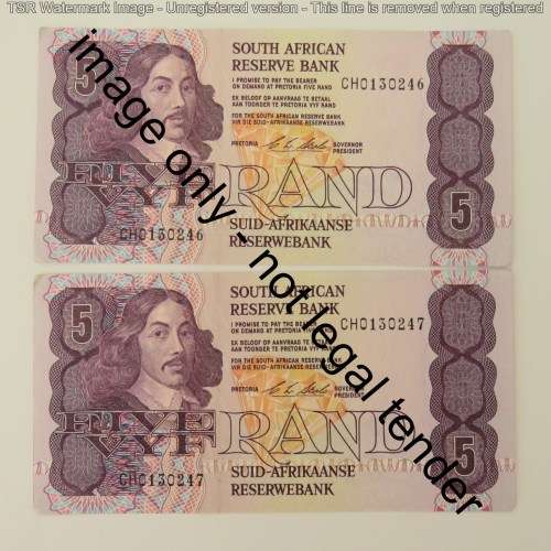 CL Stals lot of 8 R5 notes with consecutive numbers - Uncirculated