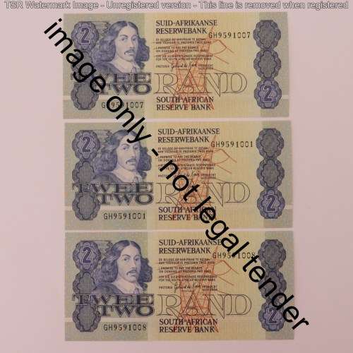 GPC de Kock 3rd issue R2 notes lot of 7 notes with consecutive numbers