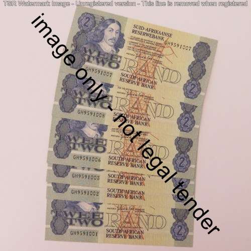 GPC de Kock 3rd issue R2 notes lot of 7 notes with consecutive numbers
