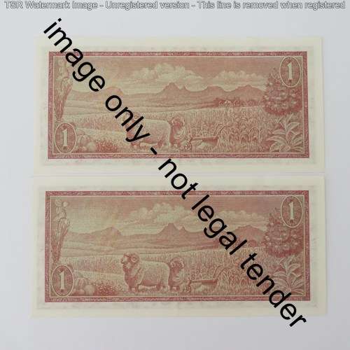 TW de Jongh 2nd issue R1 notes 8 consecutive numbers uncirculated