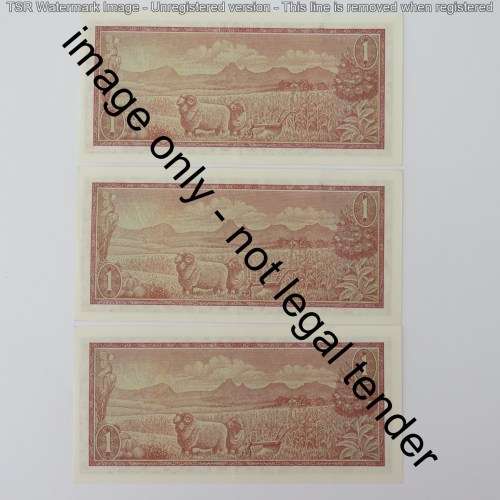 TW de Jongh 2nd issue R1 notes 8 consecutive numbers uncirculated