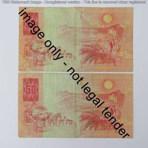 GPC de Kock 3rd issue lot of 4 R50 banknotes