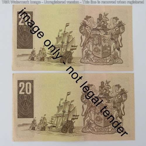 CL Stals lot of 3 R20 banknotes with consecutive numbers