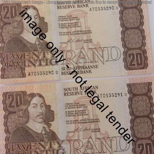 CL Stals lot of 3 R20 banknotes with consecutive numbers