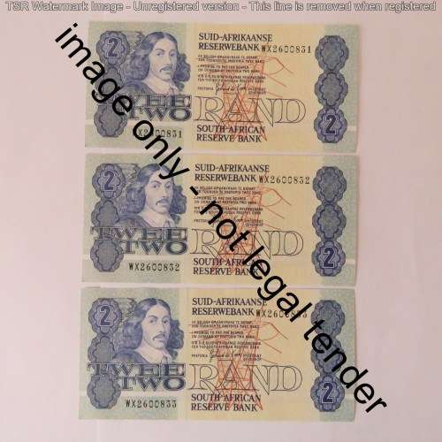 GPC de Kock 3rd issue R2 replacement notes - Uncirculated lot of 20 in sequence