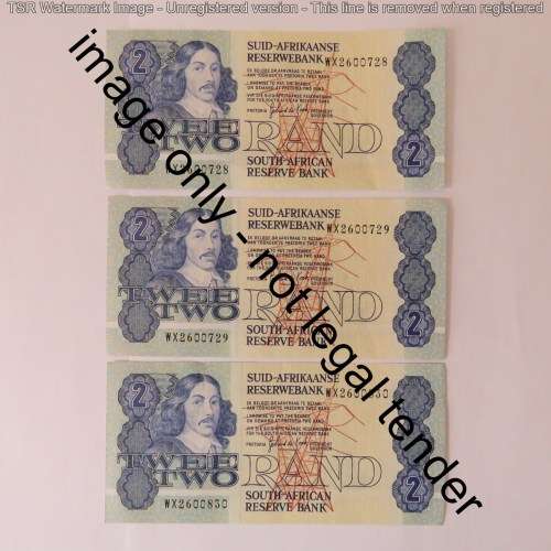 GPC de Kock 3rd issue R2 replacement notes - Uncirculated lot of 20 in sequence