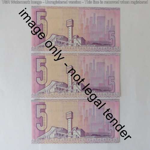 GPC de Kock lot of 16 R5 banknotes third issue 1989 uncirculated