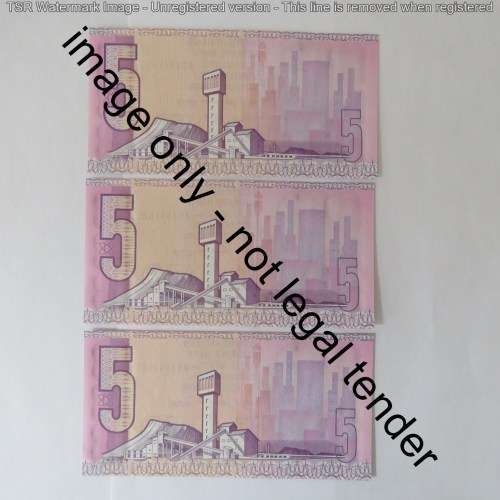 GPC de Kock lot of 16 R5 banknotes third issue 1989 uncirculated
