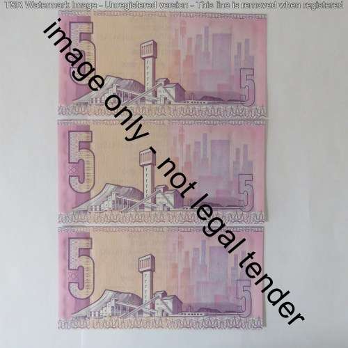 GPC de Kock lot of 16 R5 banknotes third issue 1989 uncirculated