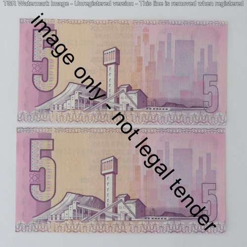 GPC de Kock 3rd issue lot of 4 R5 notes with consecutive numbers
