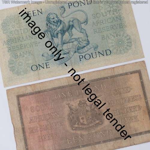 Postmus and de Kock 1 Pound banknotes - 1944 & 1959