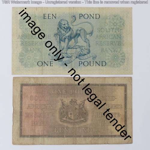 Postmus and de Kock 1 Pound banknotes - 1944 & 1959