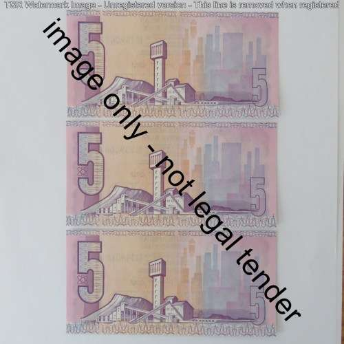 GPC de Kock 3rd issue R5 notes - 3 consecutive numbers - Uncirculated