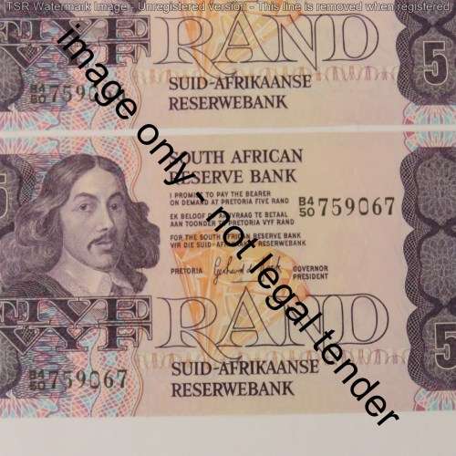 GPC de Kock 3rd issue R5 notes - 3 consecutive numbers - Uncirculated