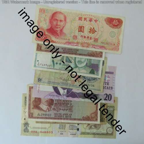 Lot of 10 banknotes - Some better ones - World