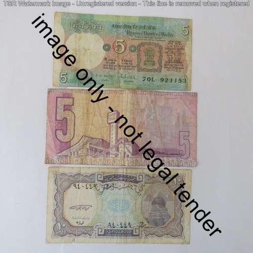 Lot of 10 world banknotes