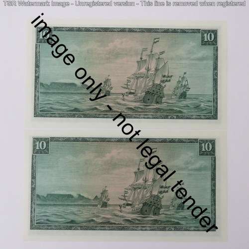 TW de Jongh 3rd issue R10 banknotes - Ending on 00, 11, 22, 33, 44, 55, 66, 77, 88, 99