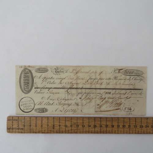 1805? French Napoleonic Bill of Exchange for 5000 Francs