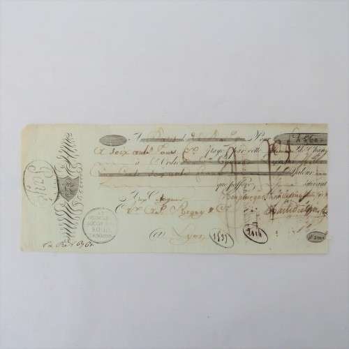 French Napoleonic Bill of Exchange for 4560 Francs