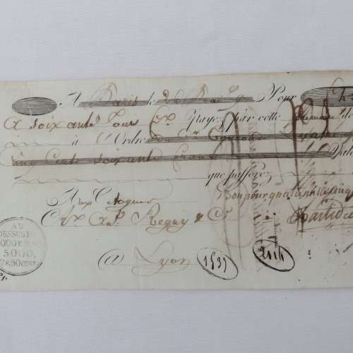 French Napoleonic Bill of Exchange for 4560 Francs