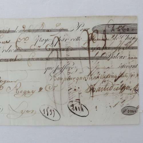 French Napoleonic Bill of Exchange for 4560 Francs