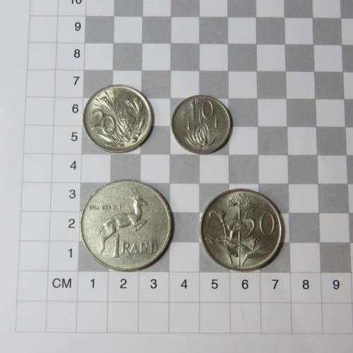 South Africa 1987 set of coins from 1 cent to 1 rand