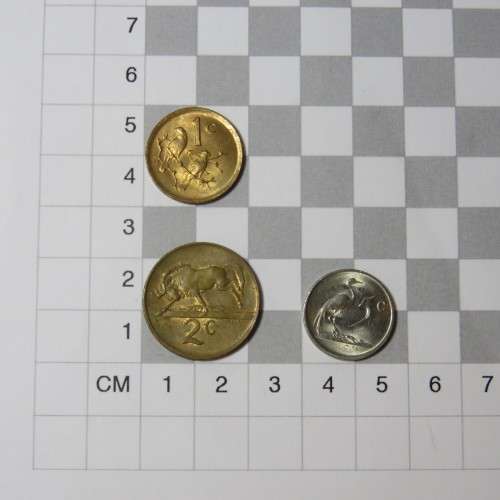 South Africa 1985 set of coins from 1 cent to 1 rand