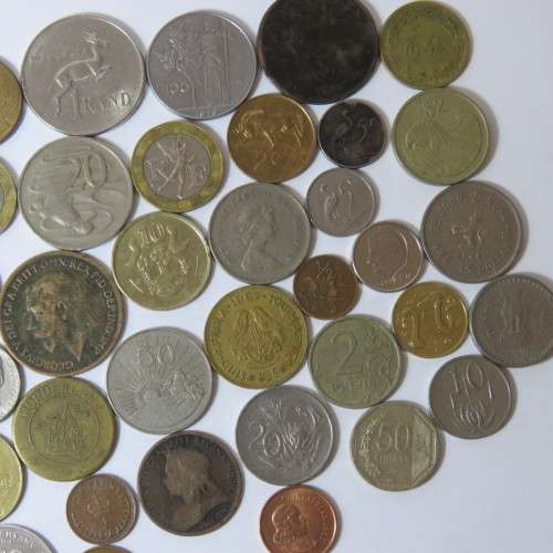 Lot of 40 mixed world coins