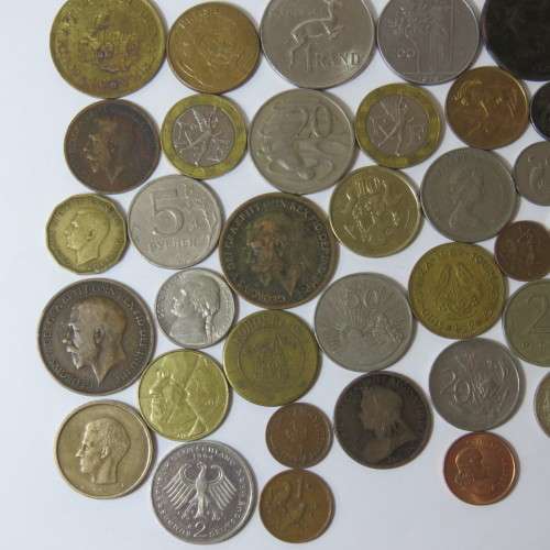 Lot of 40 mixed world coins