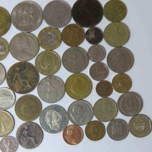 Lot of 40 mixed world coins