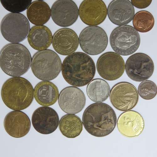 Lot of 40 mixed world coins