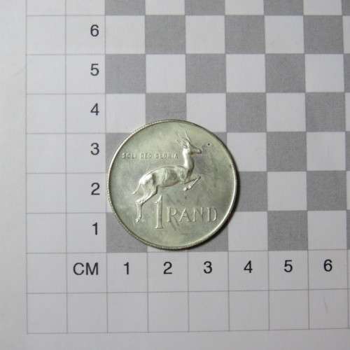 RSA Error coin 1971 silver Rand with part of horn and ear of Springbok missing