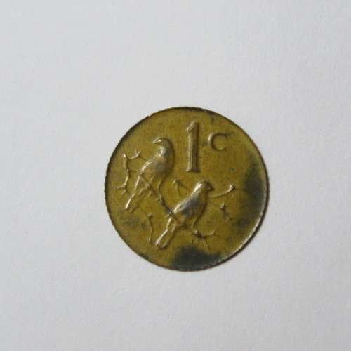 South Africa 1966 one cent - Weighs only 1,2 gram - Very thin