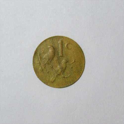 South Africa 1987 one cent weighs only 0,9 gram - Very thin
