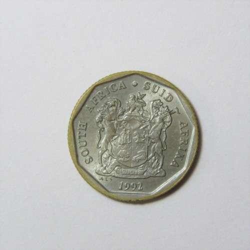 South Africa Error coin 1992 Twenty cent in different metal