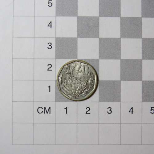 South Africa Error coin 1992 Twenty cent in different metal