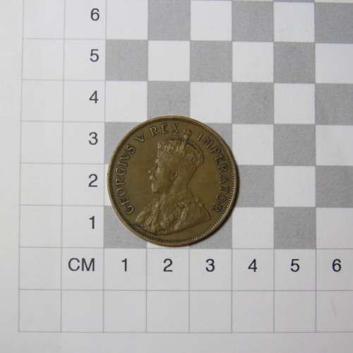 South Africa Error coin 1934 penny with misaligned 4