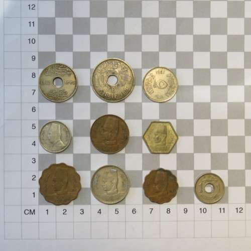 Egypt lot of 10 old coins - Some silver