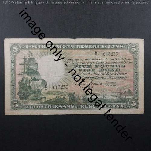 WH Clegg Third issue 2 April 1928 Five Pounds in reasonable condition