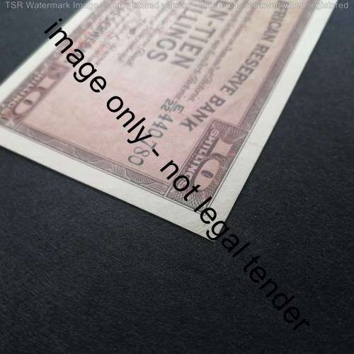 Postmus only issue 14 November 1935 Ten Shillings - Excellent condition with middle fold