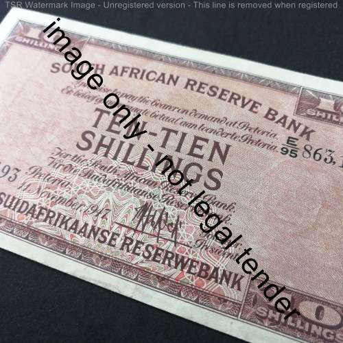 MH de Kock First Issue 11 November 1947 Ten Shilling banknote EF