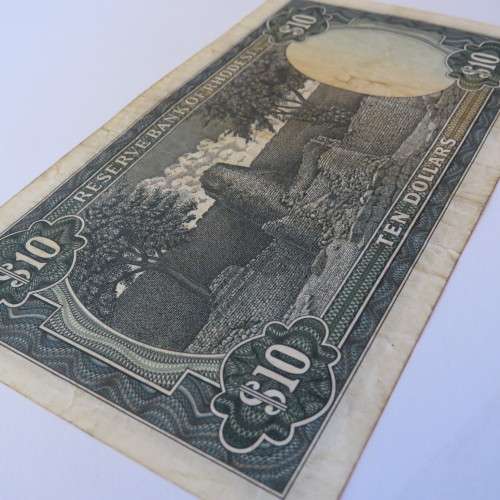 Reserve Bank of Rhodesia Ten Dollars 15 September 1975 - Fine +