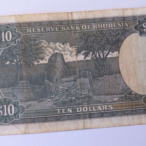 Reserve Bank of Rhodesia Ten Dollars 1 March 1976 - VF