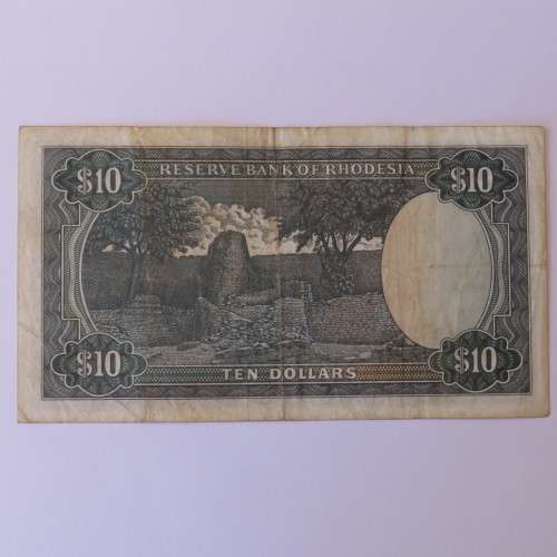 Reserve Bank of Rhodesia Ten Dollars 1 March 1976 - VF