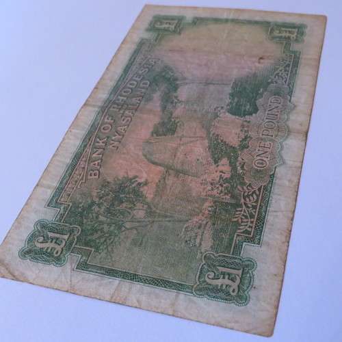 Rhodesia and Nyasaland One Pound 5 June 1959 X33