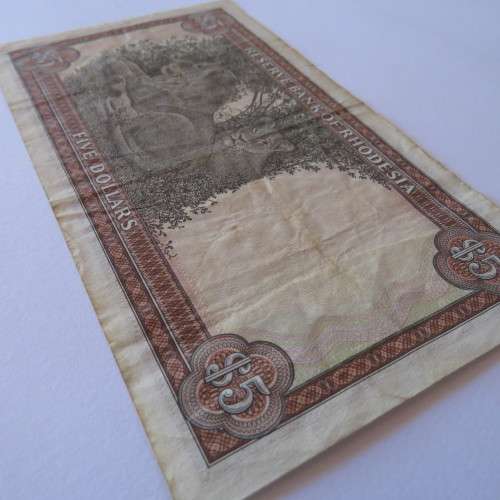 Reserve Bank of Rhodesia Five Dollars 15 May 1979 VF