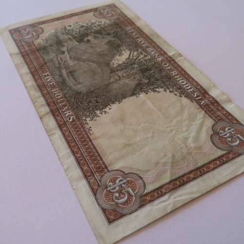 Reserve Bank of Rhodesia Five Dollars 20 October 1978 VF