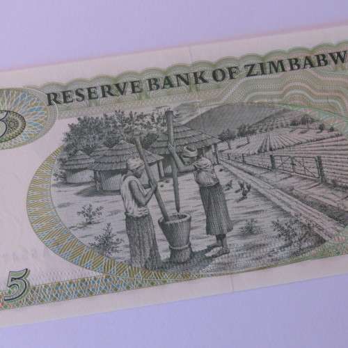 Zimbabwe 4th issue Five Dollars Harare 1994 uncirculated ZW16