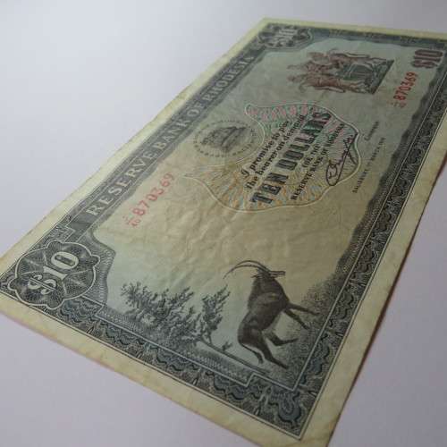 Reserve Bank of Rhodesia Ten Dollars 1 March 1976 - VF-
